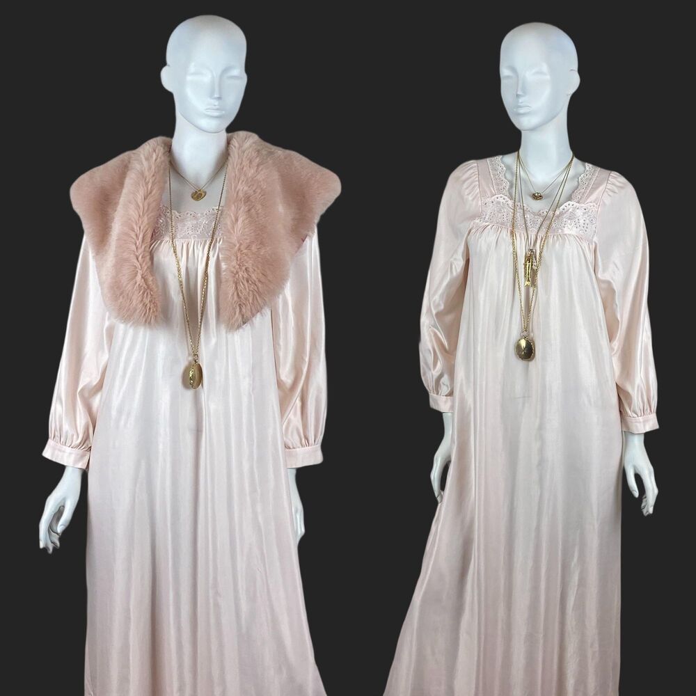 Vintage Nightgown Pale Pink Boho Cottagecore Coquette Romantic Feminine Babydoll